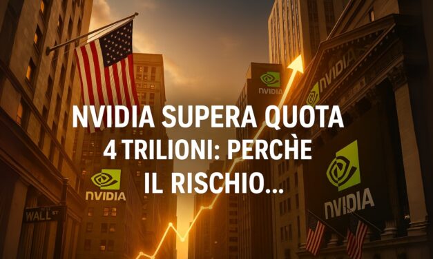 Nvidia supera quota 4 trilioni: perché è la star (e il grande rischio) del mercato USA